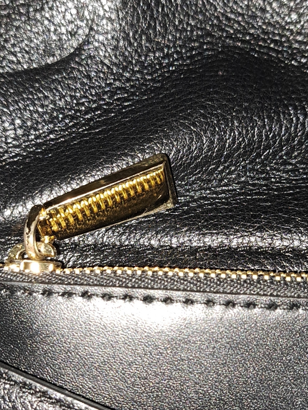 Michael Kors Black Leather Mini Backpack with Gold Accents - Picture 3 of 10